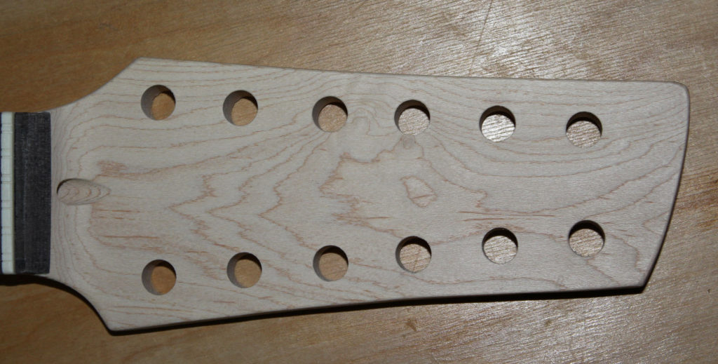 Headstock sanded